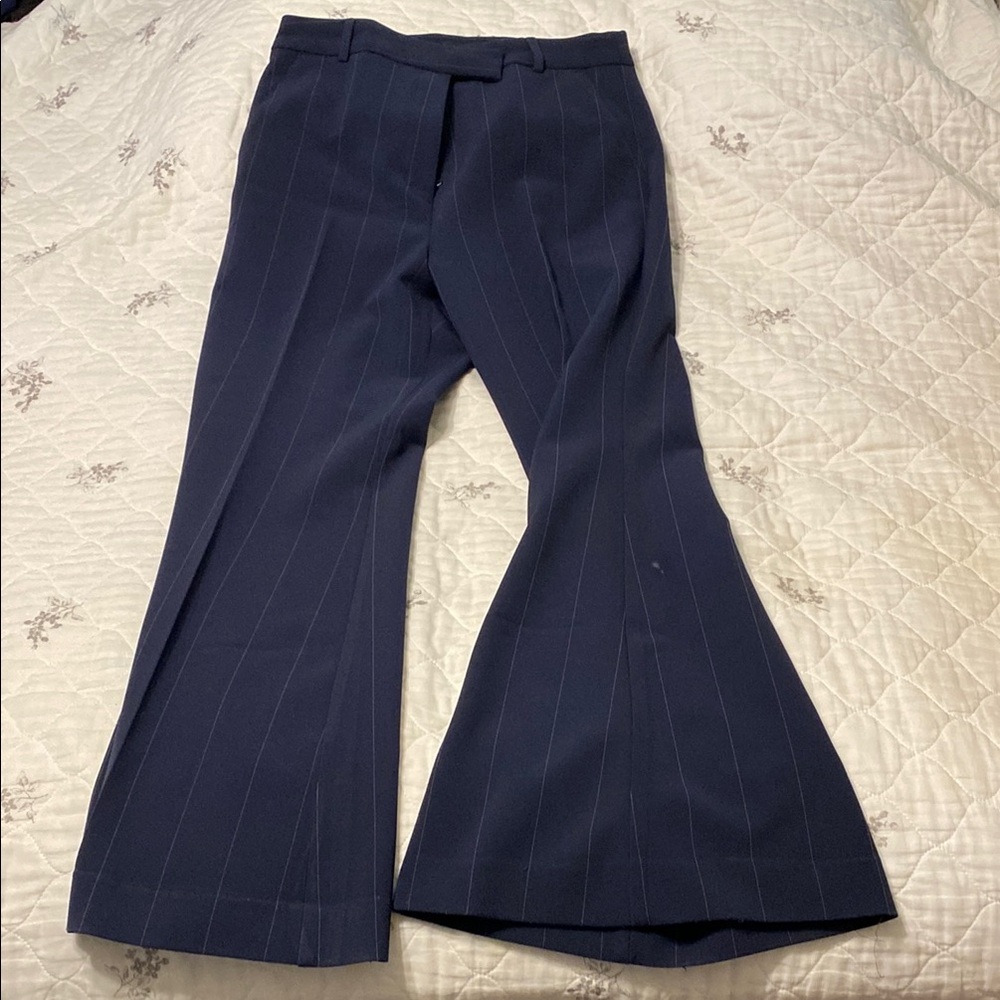 Express Women's Navy Pinstripe Pants